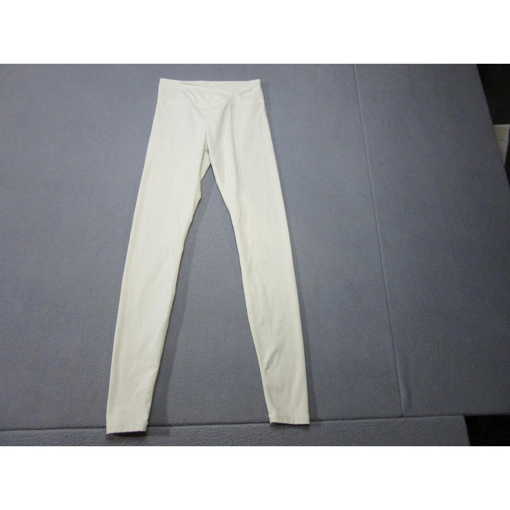 Ethos Leggings Womens Small Tall White Ankle Length Mid Rise Stretch Yoga Pants